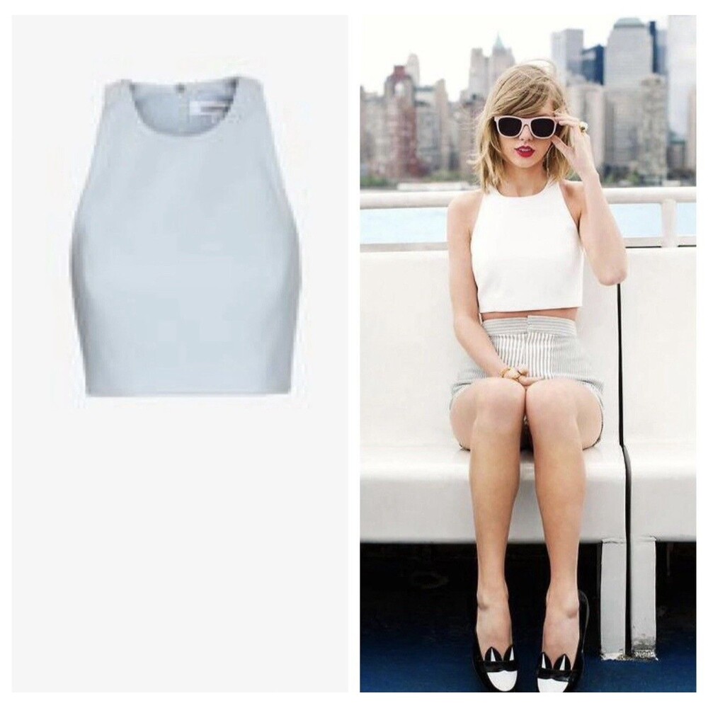 $225 NWOT Elizabeth and James Upton Cropped Crop Top~ Powder Blue~M~HOT!